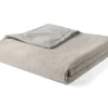 BEST MOBILIER - Paolo - plaid - 200x140 cm - en velours texturé et velours