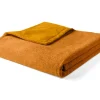 BEST MOBILIER - Paolo - plaid - 200x140 cm - en velours texturé et velours