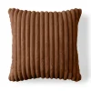 BEST MOBILIER - Sierra - coussin - en fausse fourrure côtelé - 60x60 cm