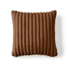 BEST MOBILIER - Sierra - coussin - en fausse fourrure côtelé - 50x50 cm