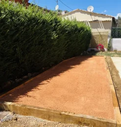 BIG BAG EXPRESS - Big bag de +/- 800kg - sable stabilisé rose de provence pour terrain de pétanque ø 0/4 mm - livraison standard