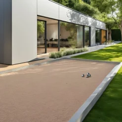 BIG BAG EXPRESS - Pack terrain de pétanque rose 60m² (traverses + géotextile + gnt + sable rose de provence) - livraison premium