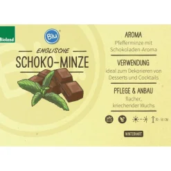 BIOLAND - Menthe chocolat de qualité bio - mentha x piperita - plante aromatique en pot de 12cm
