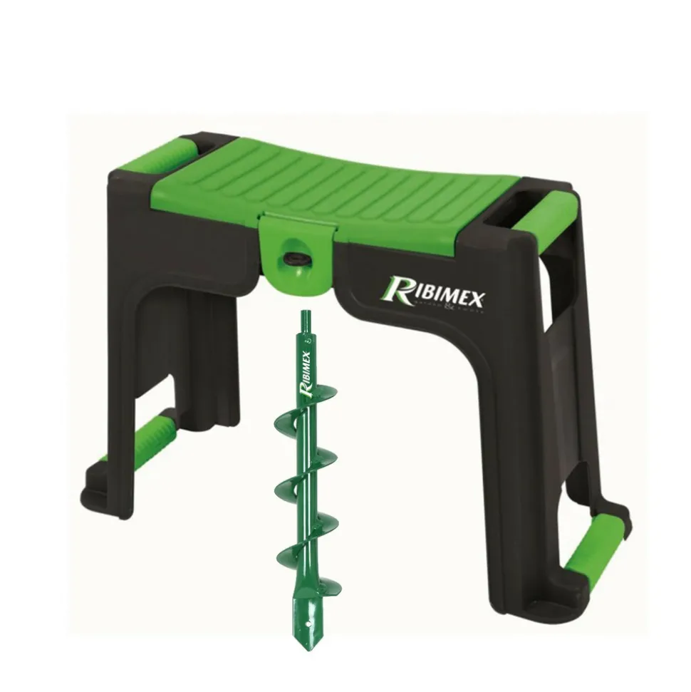 BMI - Agenouilloir - tabouret avec rangement, fôret tarière diamètre 60cm pour perceuse, jardinage planter des fleurs, plantes