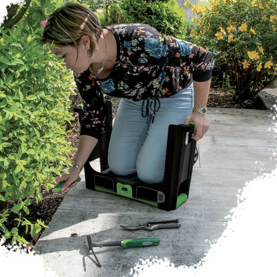BMI - Agenouilloir - tabouret avec rangement, fôret tarière diamètre 60cm pour perceuse, jardinage planter des fleurs, plantes