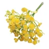 Bouquet de gypsophila artificielle - 12 tiges，fleurs jaunes