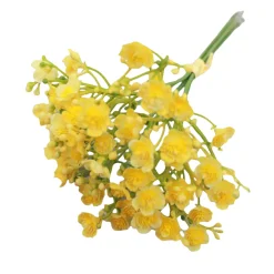 Bouquet de gypsophila artificielle - 12 tiges，fleurs jaunes