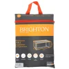 BRIGHTON - Housse pour table de jardin en polyester anthracite - 260x100x50 cm