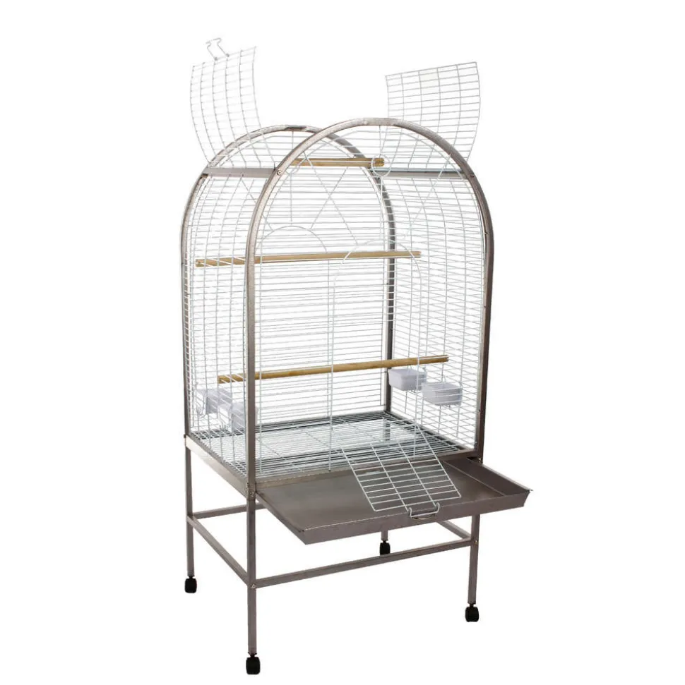 Cage 7ème ciel pour oiseaux : Chocolat L78xl60xh157 cm