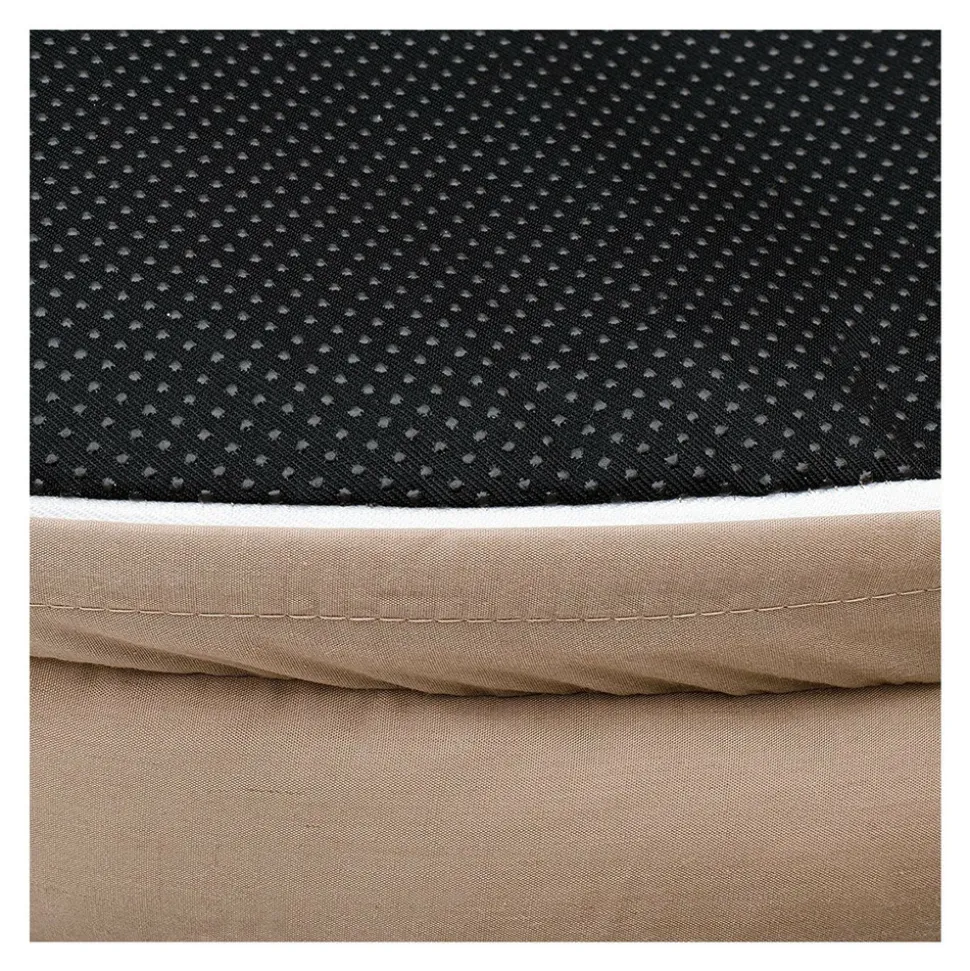 CAMRY - Panier pour chiens et chats électrique chauffant - camry cr7431, rond 76 x 58 cm, laine synthétique douce, 18 w, blanc/marron