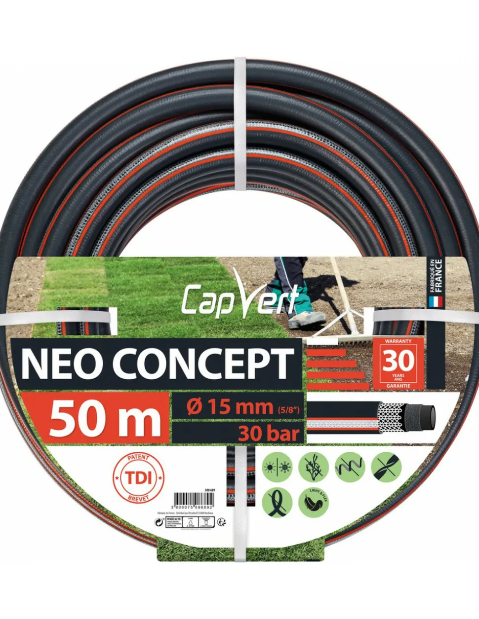 CAP VERT - Tuyau d'arrosage neo concept 15 x 50 30