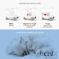 CAT IT - Fontaine a eau automatique pour chat - 2,5 l - blanc