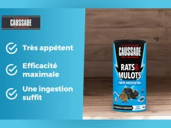 CAUSSADE - Carmupt600 - anti rats et mulots - efficacité maximale - forte appétence - prêt a l'emploi