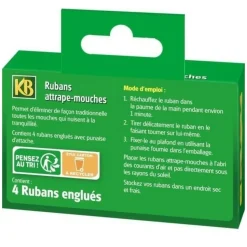 CENTRALE BRICO - Lot de 4 rubans attrape mouches, glu, kb