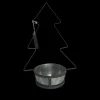 CHEMIN DE CAMPAGNE - Jardinière extérieure sapin de noël métal gris 21x19x25.5cm