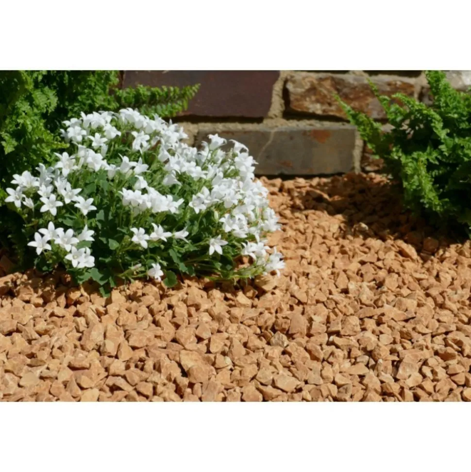 CLASSGARDEN - Gravier jaune saumon 10-15 pack de 5 m² - 50 sacs - 1000 kg