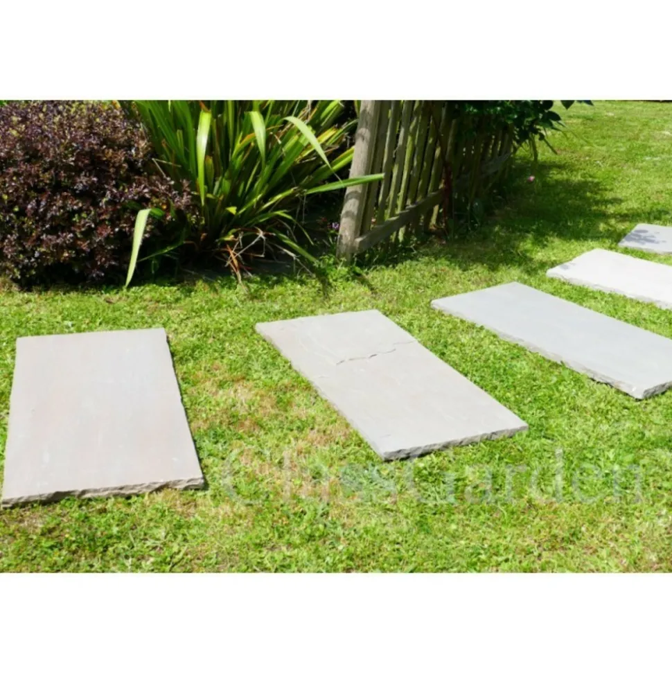 CLASSGARDEN - Pas japonais grès kandla multicolore 100x50 - pack de 10 pièces