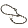 Collier semi-étranglé pour chiens sport extreme cs8/35, longe en nylon robuste, ajustable, marron-noir