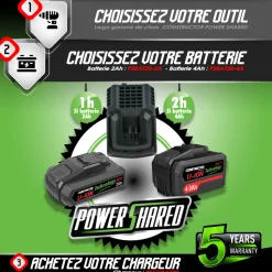 CONSTRUCTOR - Coupe bordures 20v max sans batterie - manche téléscopique - constructor