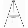 COOK - Barbecue grille de cuisson suspendu en inox 50 cm sur trépied 180 cm
