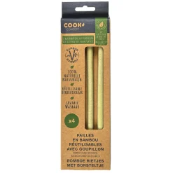 COOK CONCEPT - Paille en bambou (x4 pailles)