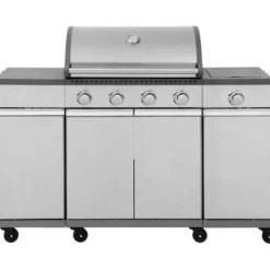 COOKINGBOX - Barbecue a gaz - cooking box - brisbane - cuisine inox - 142 x 57 x 112 cm - gris