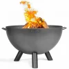 COOKKING - Foyer de jardin premium kongo, acier naturel, 85cm de diamètre, cookking, 111295