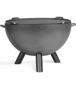 COOKKING - Foyer de jardin premium kongo, acier naturel, 85cm de diamètre, cookking, 111295