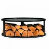 COOKKING - "plateforme pour braséro avec support de bûches, acier naturel 82cm de diamètre, cookking, 111042
