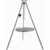 COOKKING - Trépied avec plaque à rôtir suspendue, 70 cm de diamètre, moulinet inclus, cookking, 111352