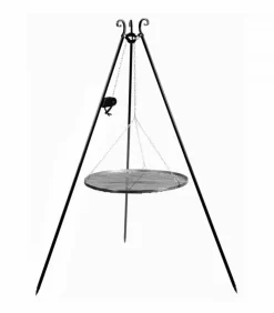 COOKKING - Trépied avec plaque à rôtir suspendue, 70 cm de diamètre, moulinet inclus, cookking, 111352