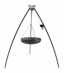 COOKKING - Wok suspendu sur trépied, acier naturel, manivelle inclue, cookking, 111026