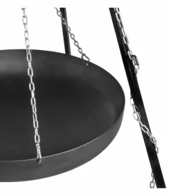 COOKKING - Wok suspendu sur trépied, acier naturel, manivelle inclue, cookking, 111026