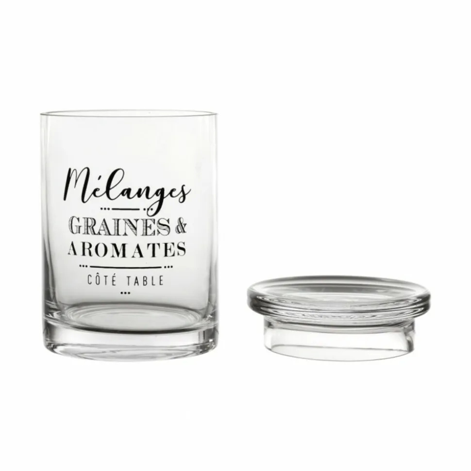 COTE TABLE - Pot en verre papilles 13cm