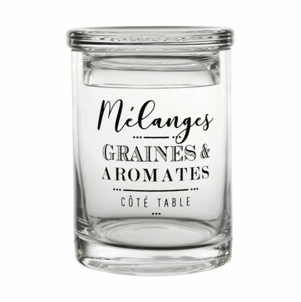 COTE TABLE - Pot en verre papilles 13cm