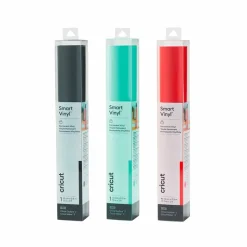 CRICUT - 3 vinyles permanents 91 x 33 cm - noir, rouge, menthe