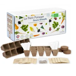 Cultivea kit prêt à pousser petit potager saveurs hivernales - poireaux, carottes, navet, radis, endive, betterave