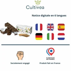 Cultivea kit prêt à pousser petit potager saveurs hivernales - poireaux, carottes, navet, radis, endive, betterave