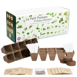 Cultivea le kit petit potager de 10 graines herbes aromatiques - basilic, thym, aneth, coriandre, menthe, sauge