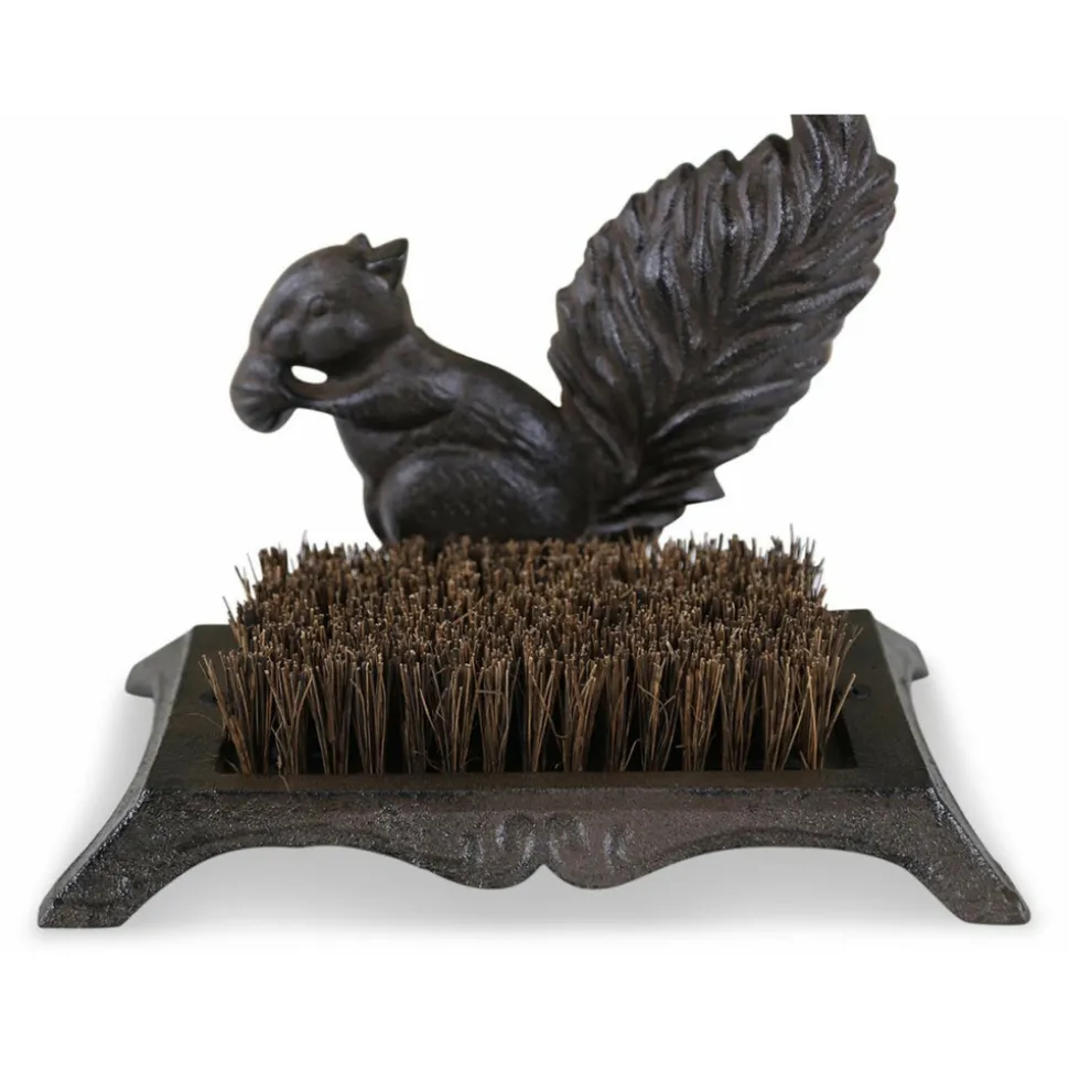 DÉCORATION D'AUTREFOIS - Gratte-pied fonte fonte marron - décoration d'autrefois
