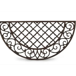 DÉCORATION D'AUTREFOIS - Paillasson demi-lune fonte fonte marron - décoration d'autrefois