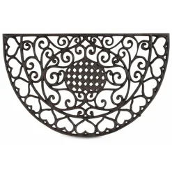 DÉCORATION D'AUTREFOIS - Paillasson demi-lune fonte fonte marron - décoration d'autrefois
