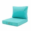 DECO ARTS - Coussins pour salon de jardin déhoussable 60x70cm bleu caraïbes
