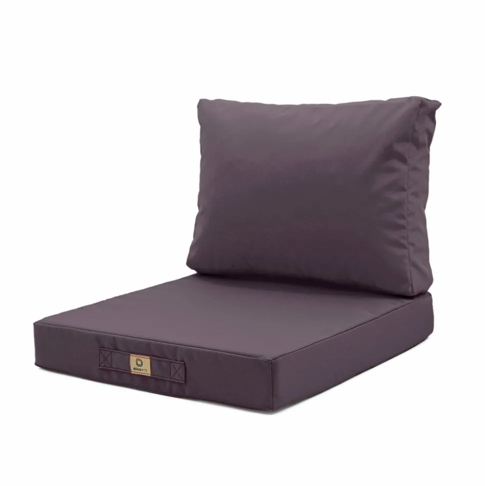 DECO ARTS - Coussins pour salon de jardin déhoussable 50x60cm gris carbone