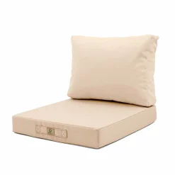 DECO ARTS - Coussins pour salon de jardin déhoussable 50x60cm beige