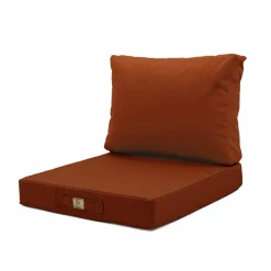 DECO ARTS - Coussins pour salon de jardin déhoussable 60x70cm terracotta