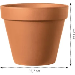 DEROMA - Pot Horticole en terre cuite Ø 35,7 x H. 30,1cm