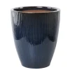 DEROMA - Vase Haut Waterfall en terre cuite émaillée - D.32,5xH.37cm