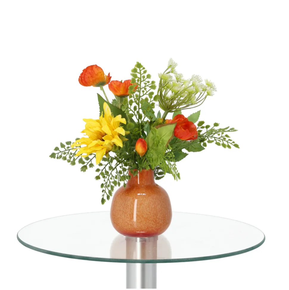 DESIGN PLANTS - Bouquet d'art artisanal sunny barcelona - orange/jaune
