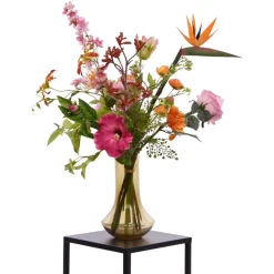 DESIGN PLANTS - Bouquet d'art artisanal fleur paris - orange/rose